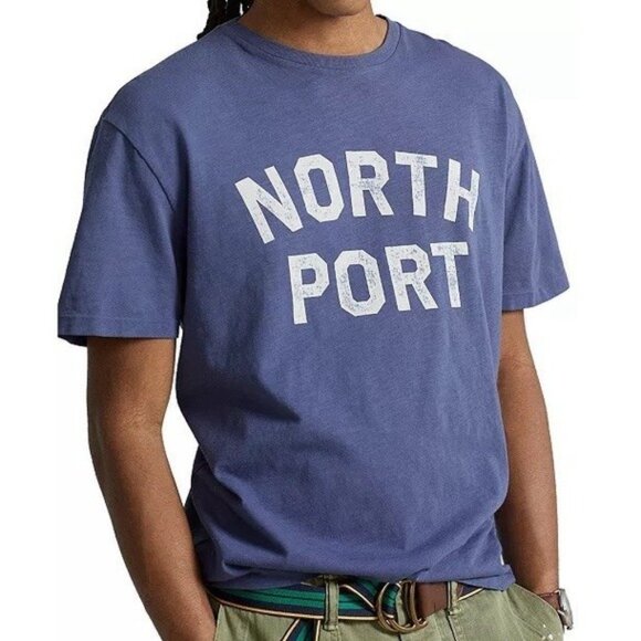 NWT POLO RALPH LAUREN Men's XL Classic Fit T-Shirt NORTH PORT Garment Dyed Navy - Picture 5 of 15